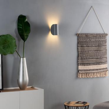 Gaia 6W Aluminium Double Sided LED Wall Lamp Grey