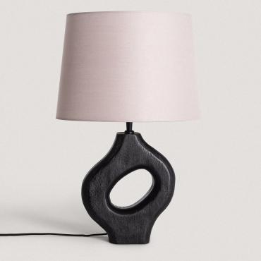 Dhara Wooden Table Lamp ILUZZIA 
