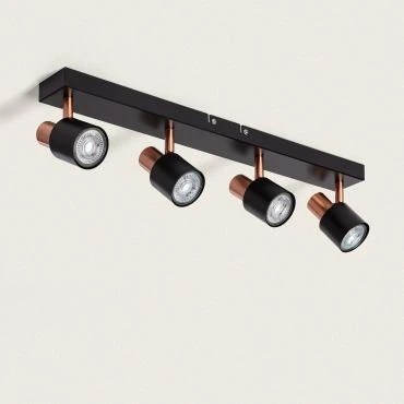 Product photography: Ciro Black Rose Large 4 Spotlight Metal Directional Ceiling Lamp