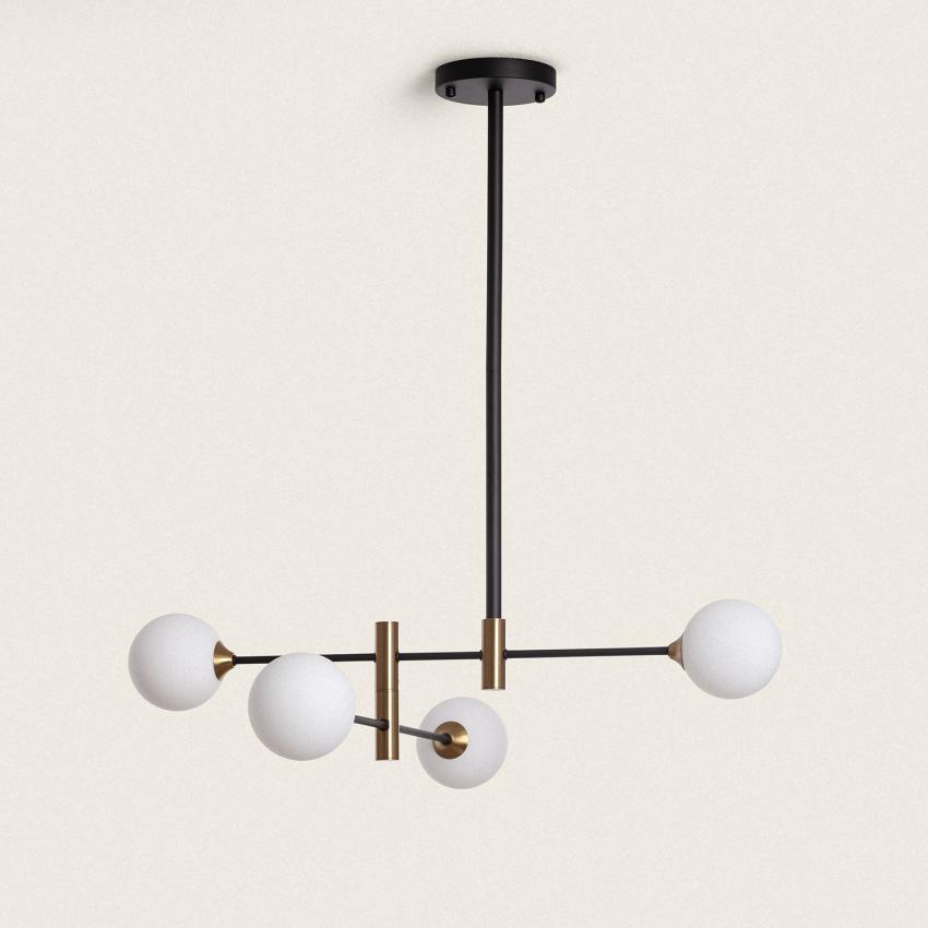 Bull 4 Metal & Glass Pendant Lamp 